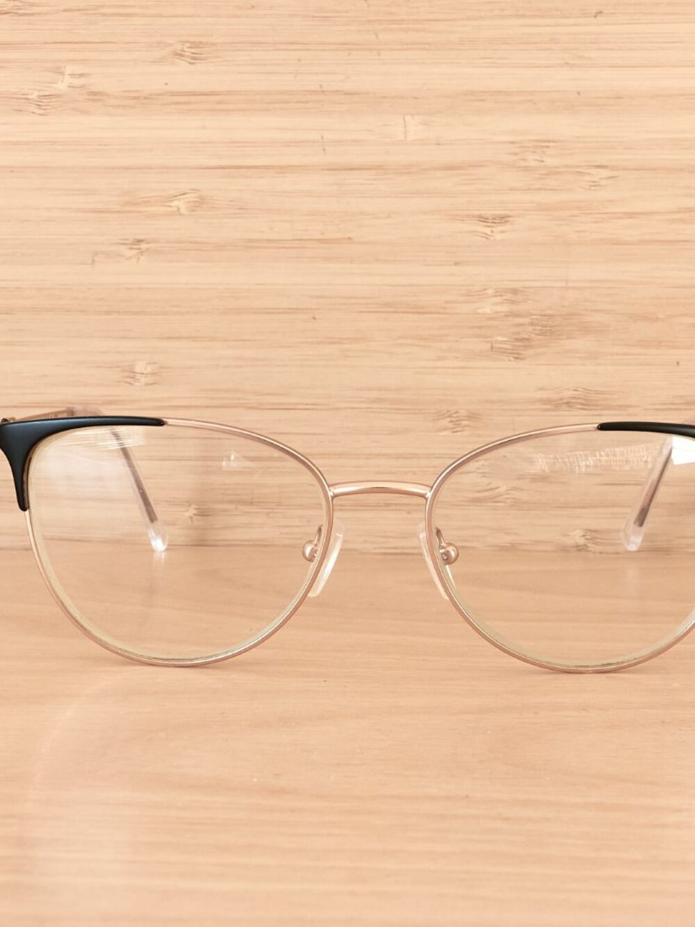 Armani Exchange AX1034 Eyeglasses Frame Rose Gold Black Cat Eye 52-16-140